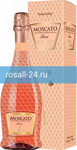 Игристое вино Moscato Rose Spumante Dolce сладкое розовое в подарочной упаковке